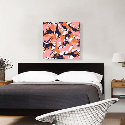 ARTCANVAS Pink Orange Black Camo Camouflage Wild Jungle Animals Pattern outlet Canvas Art Print